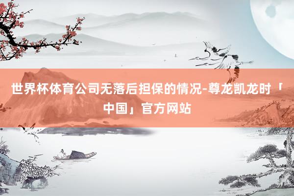 世界杯体育公司无落后担保的情况-尊龙凯龙时「中国」官方网站