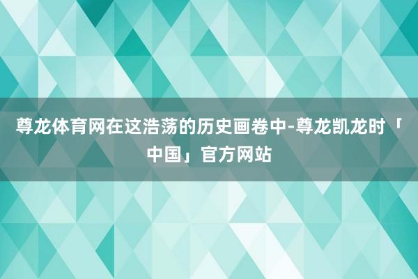 尊龙体育网在这浩荡的历史画卷中-尊龙凯龙时「中国」官方网站