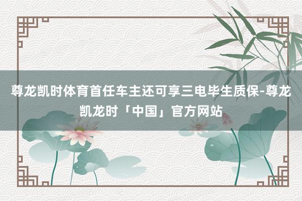 尊龙凯时体育首任车主还可享三电毕生质保-尊龙凯龙时「中国」官方网站